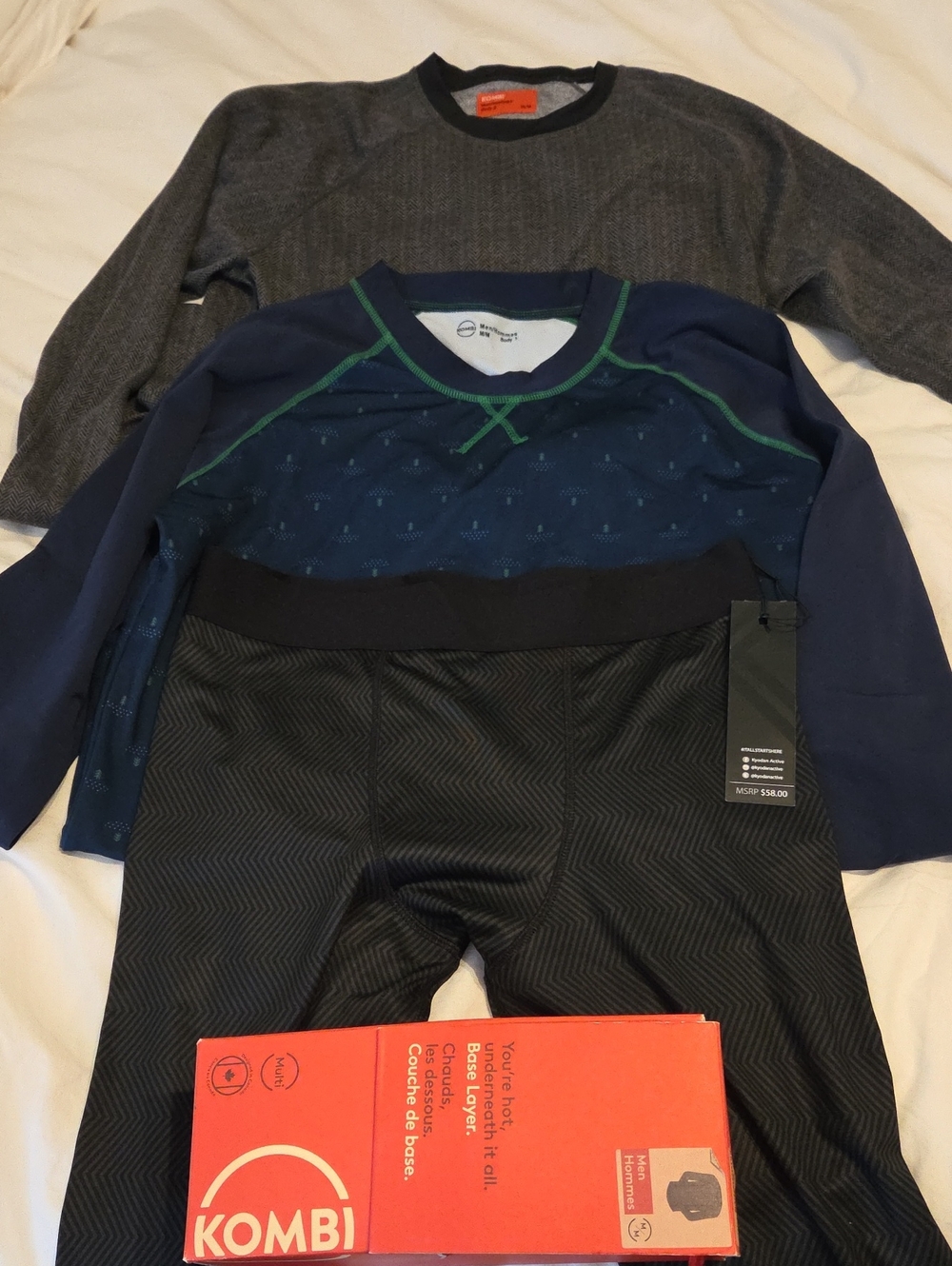 BUNDLE: Kombi/Kyodan Men's Base layer Bundle. Mens Med.